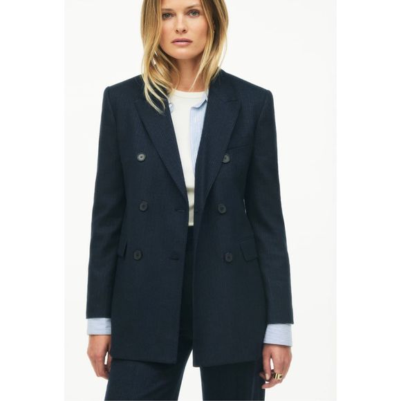 Zara Limited Edition 2-Piece Set Pinstripe Jacket & Low Rise Menswear Style Pant - Picture 8 of 15